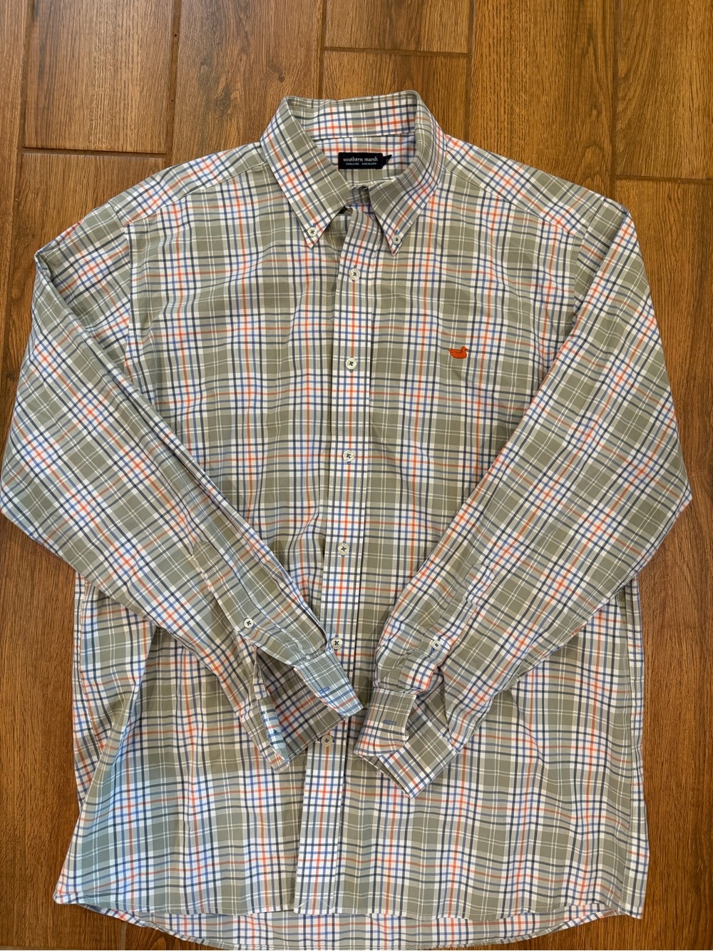 Southern Marsh Men's Green Plaid Button-Down Shirt / men’s large